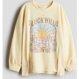 H&M Oversized Sweatshirt - Yellow