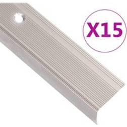 vidaXL Trappelister 15 Stk L-Facon 90 Cm Aluminium Champagnefarvet