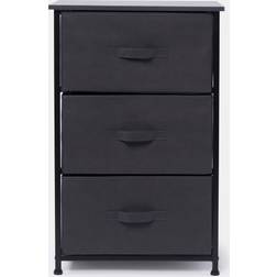OHS Brooklyn 3 Fabric Cabinet Bedside Table 30x45cm