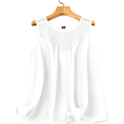 Shein Plus Contrast Lace Tank Top For Summer