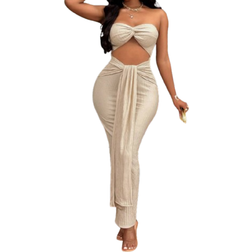 Shein One Piece Outfit Summer Maxi Dress Apricot L,M,S,XL,XS