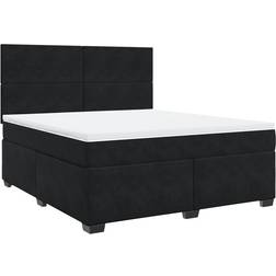 vidaXL mit Matratze 180x200 cm Schwarz Boxspringbett 180x200cm