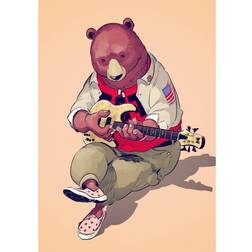 Pelcasa Technical Bear Multicolour Poster 21x30cm