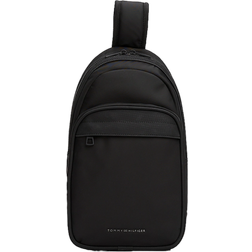 Tommy Hilfiger Metal Logo Sling Bag - Black