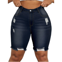 Shein Große Größen Modische Denim Shorts