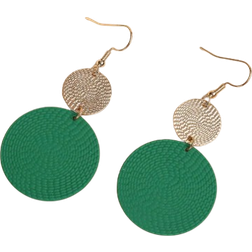 Shein 1pair Simple Exaggerated Circle & Circle Detail Women's Earrings