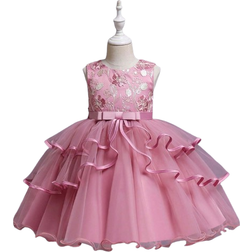 Shein Girls Luxury Short Party Dress - Flower
