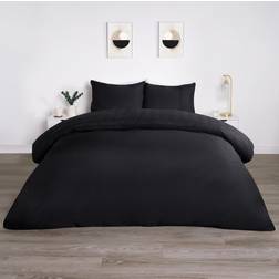 OHS Filled Pinsonic Grid Panel Duvet Cover Black (200x200cm)