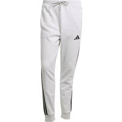 adidas Essentials 3-Stripes Fleece Sweatpants - Light Grey Heather/Black