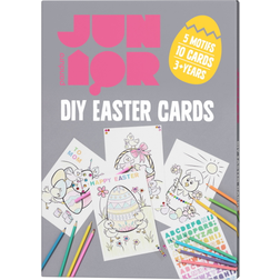 Panduro Hobby DIY-kit Easter Cards påskpyssel – 10 påskkort, 12 pennor, stickers & strass