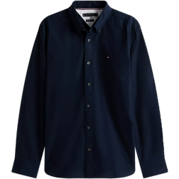Tommy Hilfiger Men's Regular Fit Solid Stretch Oxford Shirt Blue
