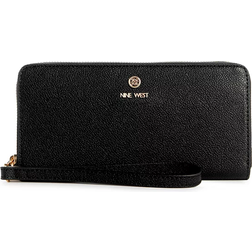 Nine West Lockup 9 Zip Around Wallet - Black