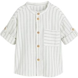 H&M Baby White Grandad cotton shirt 1½-2Y