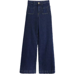Lindex Wide Jeans Med Lett Stretch - Blå