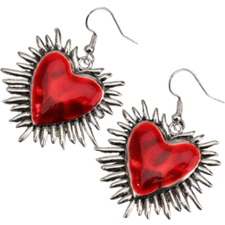 Shein Personality Vintage Gothic Style Heart & Wing Shaped Alloy Earrings