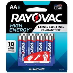 Rayovac High Energy Premium Alkaline Aa Batteries, 8/pack RAY8158K