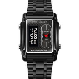 Skmei walmeck SKMEI 1868 Men Professional 30M Resistant Double Display Double Movements GMT Time Multifunctional Luminous Digital
