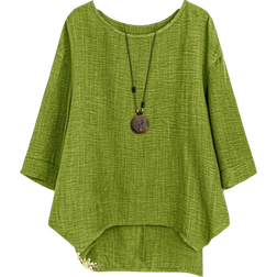 Shein Plus Size Solid Color Long Sleeve Shirt - Casual