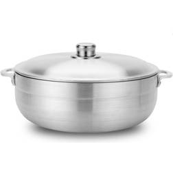 Aramco cuisine 11-quart gourmet aluminum caldero with lid 2.75 gal 14 "