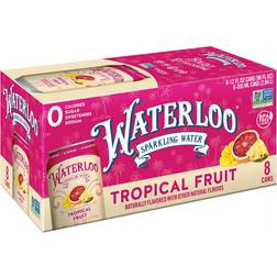 Waterloo Waterloo Sparkling Water Tropical Fruit 12 fl oz 8 Pack Cans 12fl oz 8pack
