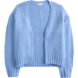 Hollister Åben Afslappet Cardigan I Hulstrik - Blå