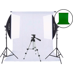 Evermart Grøn Og Hvid Fotostudie Baggrund