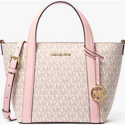 Michael Kors MK Pratt Small Signature Logo Tote Bag - Pink