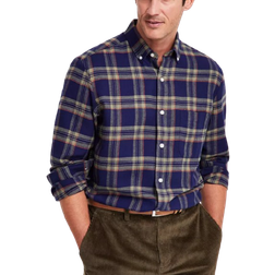 Club Room Plaid Flannel Shirt - Navy Blue