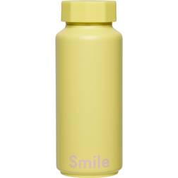 Design Letters Insulated Smile Yellow Vannflaske 0.5L