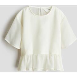 H&M Chiffon Peplum Top - White