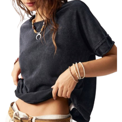 Shein Casual Solid Color Knitted Butterfly Cutout T-Shirt