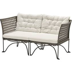 IKEA 2-Sits Utomhus Mörkgrå/Kuddarna Ljust Gråbeige Modulsoffa