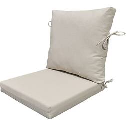 Better Homes & Gardens Premium Beige Outdoor Chair 20 x 20 2 Piece Cushion Chair Cushions Beige (50.8x50.8cm)
