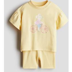 H&M Baby 2-Piece Cotton Jersey Set - Yellow