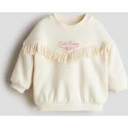 H&M Baby Sweatshirt - Beige - Crèmevit/Cute Roses