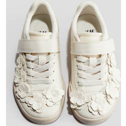 H&M Flicka Vit Sneakers Med Blomapplikationer - Crèmevit
