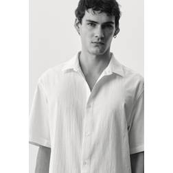 H&M Regular Fit Textured Shirt - White