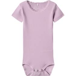 Name It Kortærmet Bodystocking - Winsome Orchid