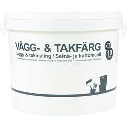 Midun Vägg- och Takfärg Helmatt Vit Väggfärg Vit 10L