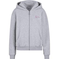 Karl Kani Signature Heart Cross Backprint Zip Hoodie - Grau/Pink