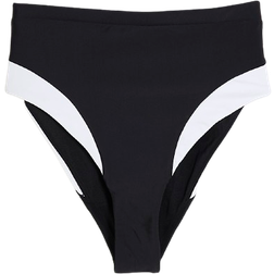 River Island Monochrome High Waisted Bikini Brief - Black