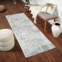Mistana Manzanares Power Loom Rectangle Rug 140 x 200 cm Grey, White 80x220cm