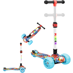 Kidiz KIDIZ Roller Kinder Scooter X-Pro2 Dreiradscooter mit PU LED Leuchtenden Räder Kinderroller faltbar Tret-Roller höhenverstellbarer Cityroller Kinderscooter für Jungen Mädchen 3-12 Jahre