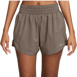 Nike Women's One Dri-FIT High-Waisted 3" 2-in-1 Shorts - Brown