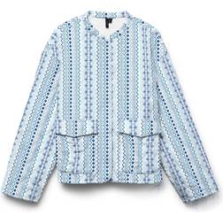 Vero Moda Vmmimi Steppjacke - Blau/Weiß