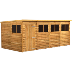Power Sheds Sheds 16 8ft Pent Overlap Dip Treated (Building Area 12.752 m²)
