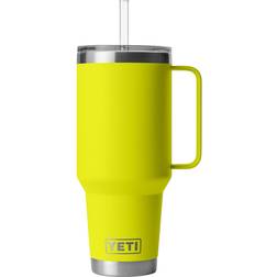 Yeti Rambler with Straw Lid 42 oz Firefly Yellow Travel Mug 42fl oz