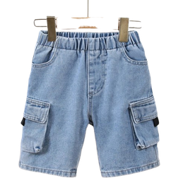 Shein Toddler Boys Flap Pocket Side Denim Shorts