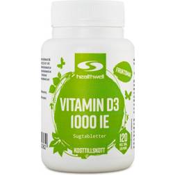 Healthwell Vitamin D3 Sugtabletter, 120 tabl 120 st