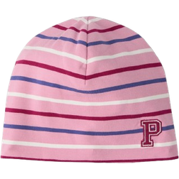 Polarn O. Pyret Striped Kids Beanie Hat - Pink
